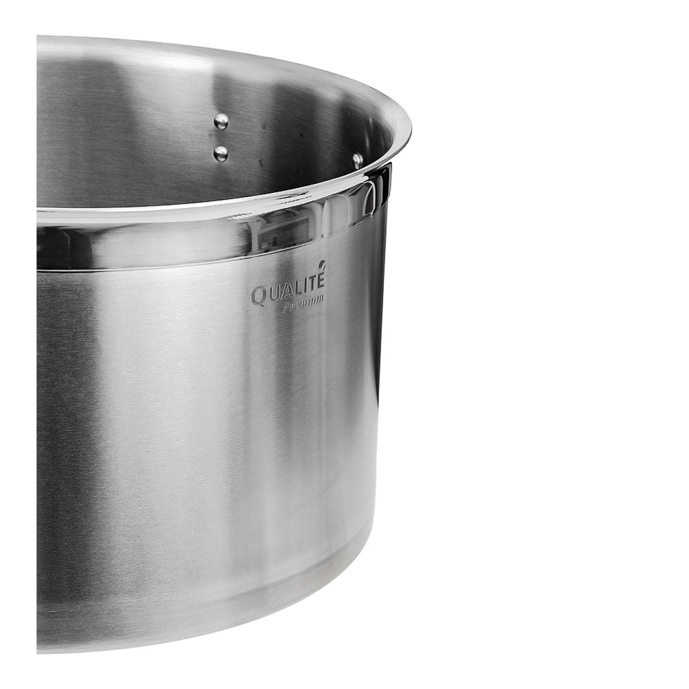 Olla baja con tapa de acero inoxidable 32 L AS065 Qualité Premium