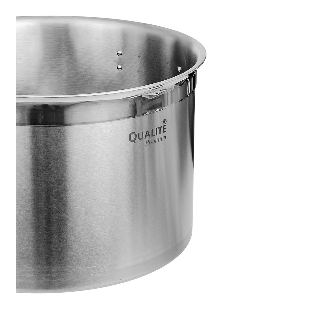 Olla baja con tapa de acero inoxidable 23 L AS067 Qualité Premium
