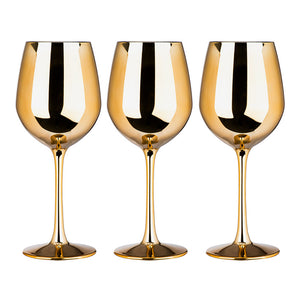Juego de 3 copas de vidrio para vino 300 ml varios colores ATD3151 Home Sweet Home