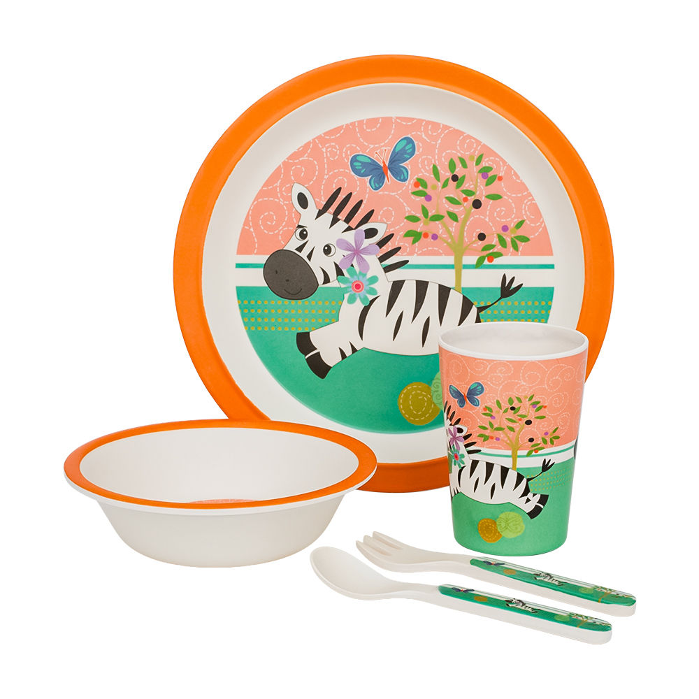 Juego de alimentación para bebé de fibra de bambú ATL1277A Home Sweet Home