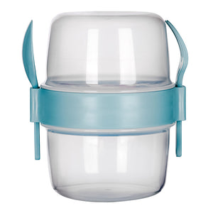 Contenedor doble compartimento con cubiertos de 800 ml AP-9452 Titiz