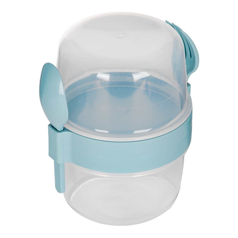 Contenedor doble compartimento con cubiertos de 800 ml AP-9452 Titiz