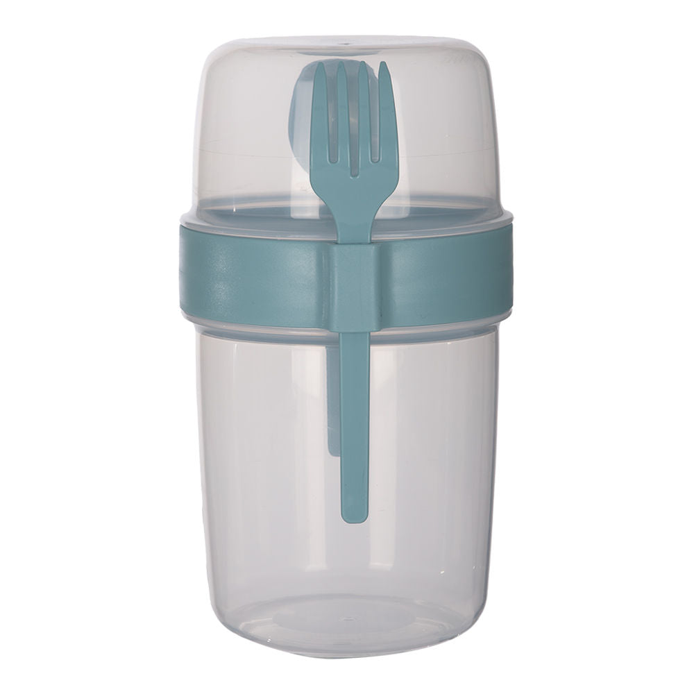 Contenedor doble compartimento con cubiertos 1.1 litros AP-9453 Titiz