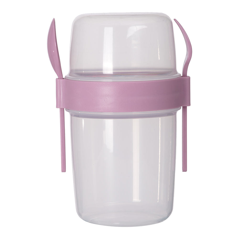 Contenedor doble compartimento con cubiertos 1.1 litros AP-9453 Titiz