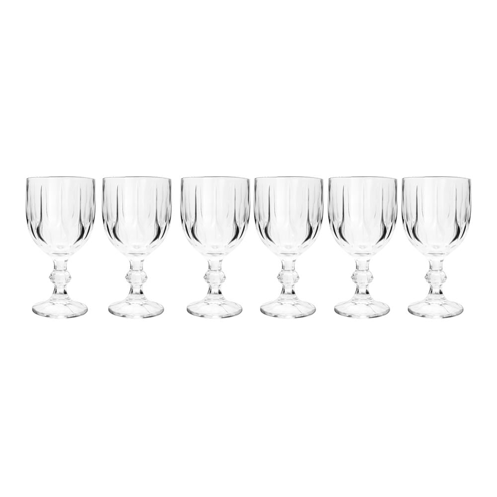 Juego de 6 copas de vidrio 300 ml decorado 3 GB042510SD Home Sweet Home 