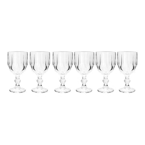 Juego de 6 copas de vidrio 300 ml decorado 3 GB042510SD Home Sweet Home 