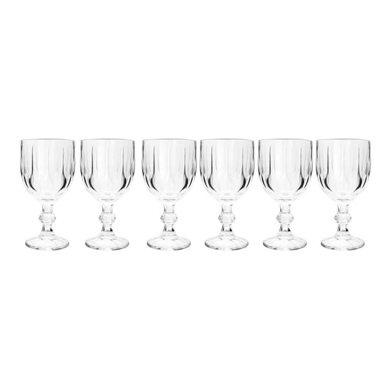 Juego de 6 copas de vidrio 300 ml decorado 3 GB042510SD Home Sweet Home 