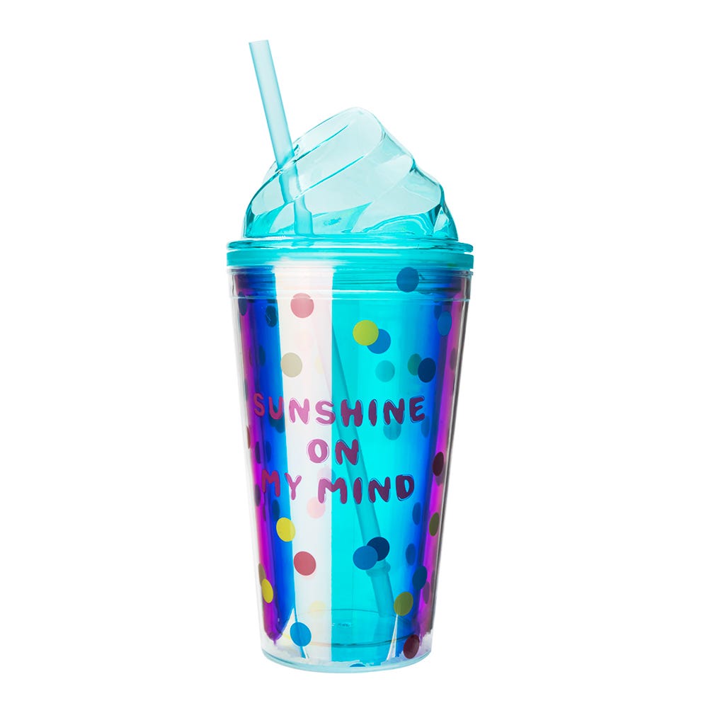 Vaso térmico de plástico 400 ml decorado diverso Home Sweet Home