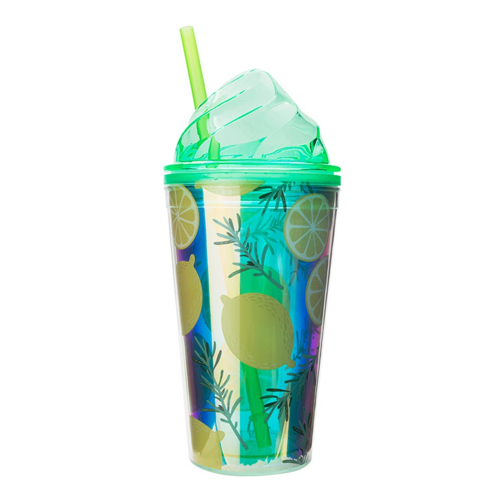 Vaso térmico de plástico 400 ml decorado diverso Home Sweet Home