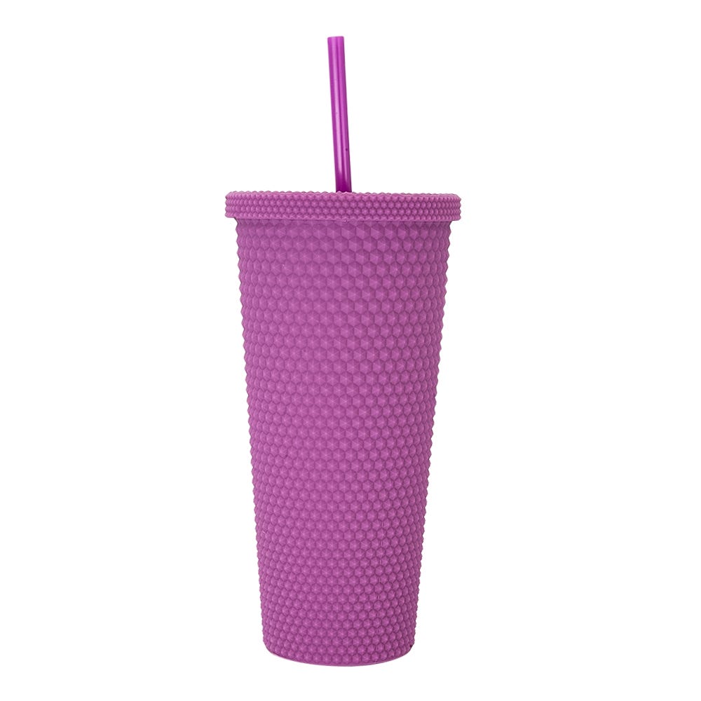 Vaso con tapa y popote de polipropileno 710 ml WB2251022 Home Sweet Home
