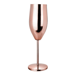 Copa de champagne de acero inoxidable acabado cobre Qualité