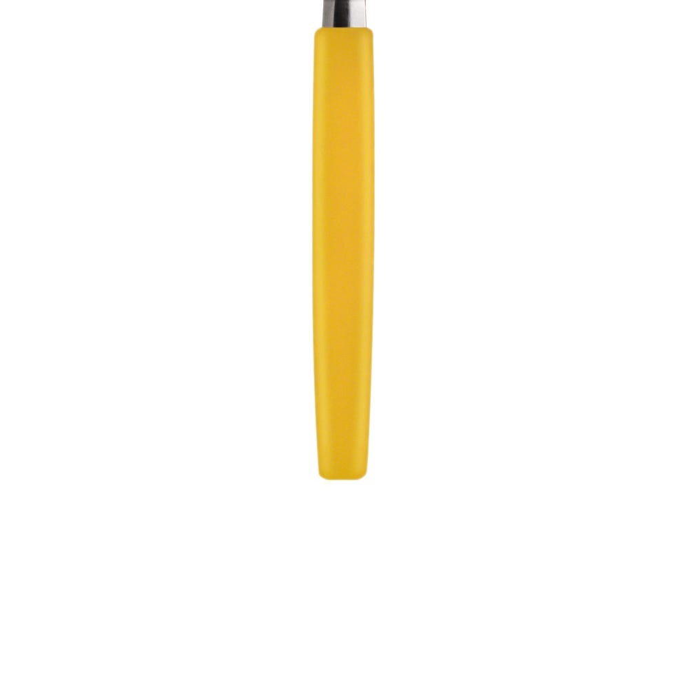 Tenedor de mesa acero inoxidable mango plástico amarillo Simonaggio