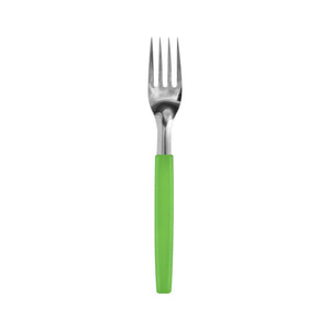 Tenedor de mesa acero inoxidable mango plástico verde Simonaggio