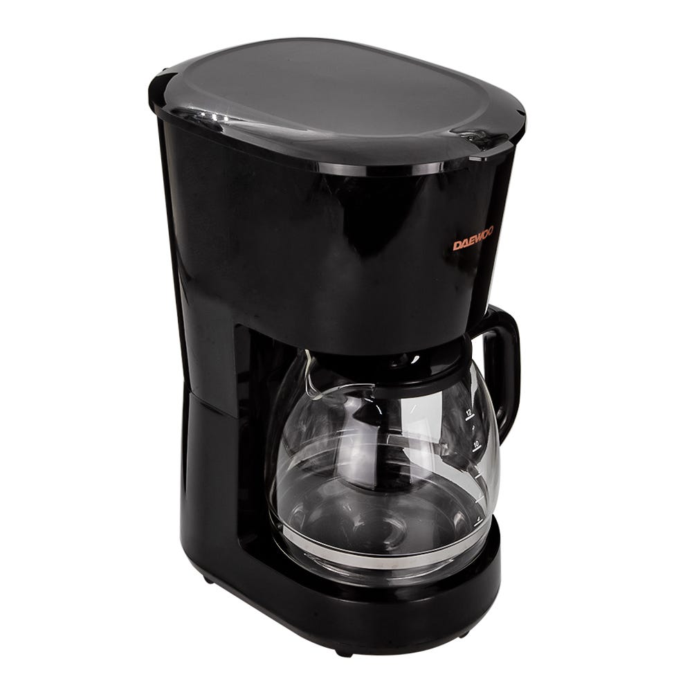 Cafetera 12 tazas con jarra de vidrio negra DCM-1884 Daewoo
