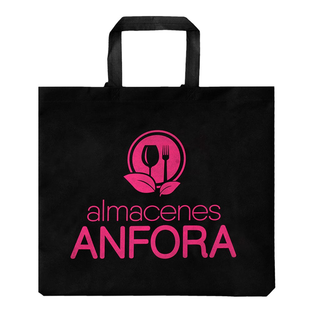 Bolsa ecológica non woven negro GM-24 Almacenes Ánfora
