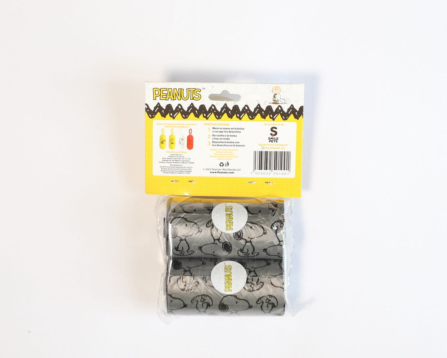 Bolsitas para desechos de perros 2 rollos WBP-001-2 Peanuts
