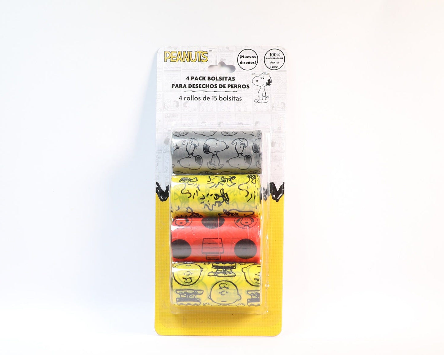 Bolsitas para desechos de perros 4 rollos WBP-002-4 Peanuts