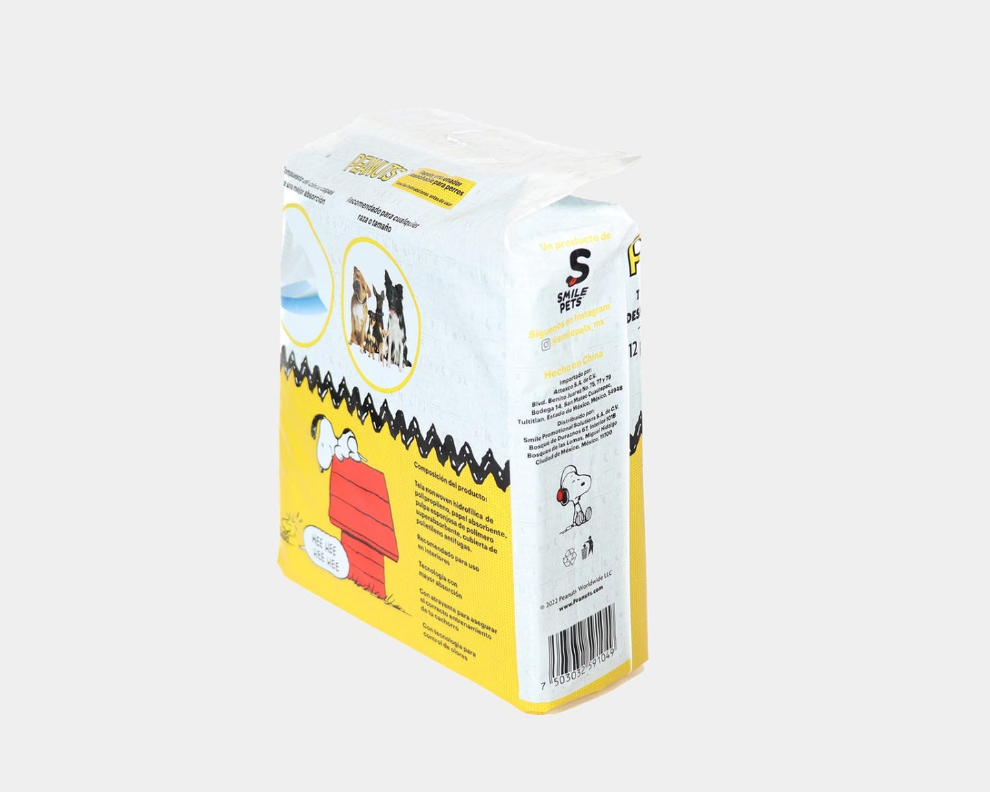 Tapete entrenador desechable para perros 12 piezas TD-001 Peanuts