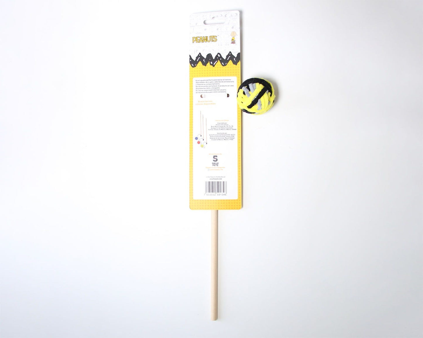 Juguete cana para gato madera y estambre JG-001 Peanuts