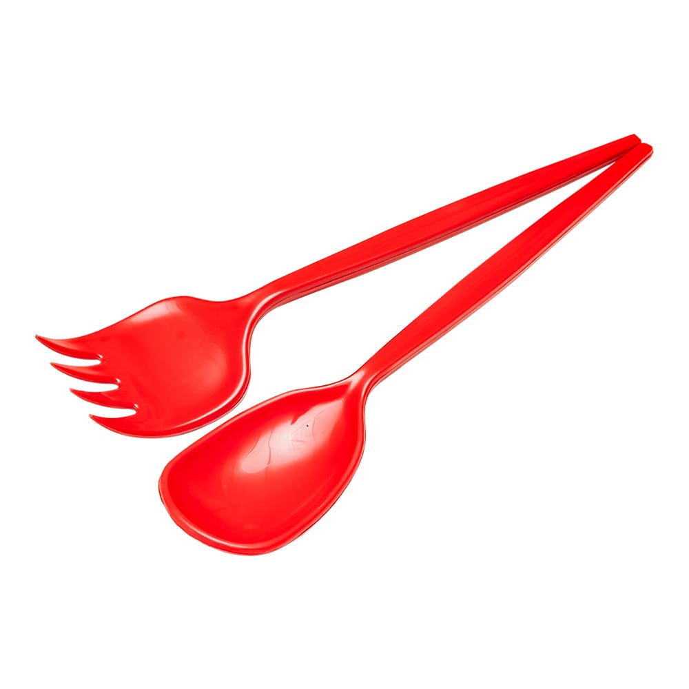Juego de utensilios de cocina de plástico rojo R4520