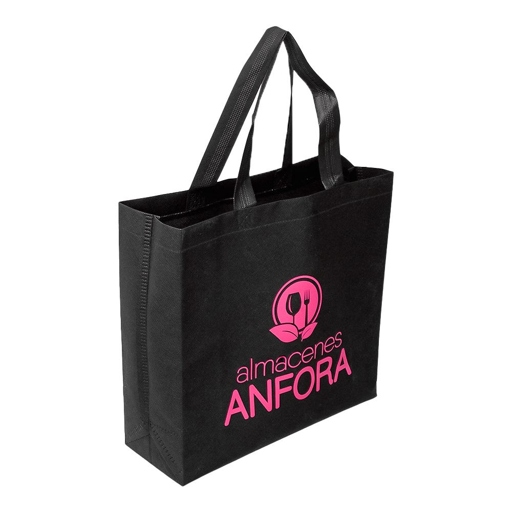 Bolsa ecológica 35 x 35.5 x17.3 cm negra Bolsa REU35N Ecoattro – vista 3
