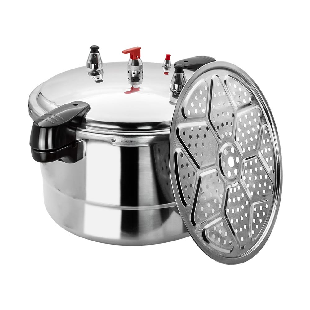Olla de presión de aluminio con rejilla vaporera 23 L 38748 Ekco