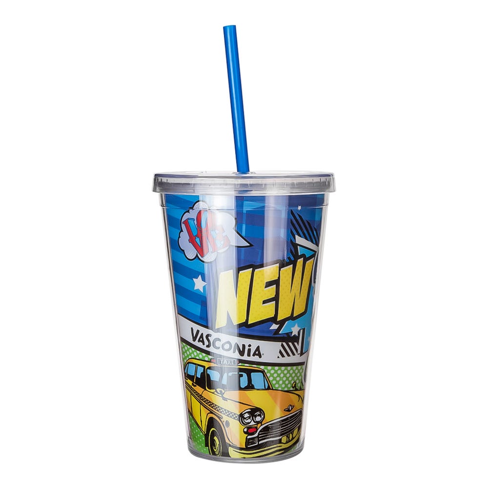 Vaso de plástico dec 450 ml NYC POP C 28713 Vasconia