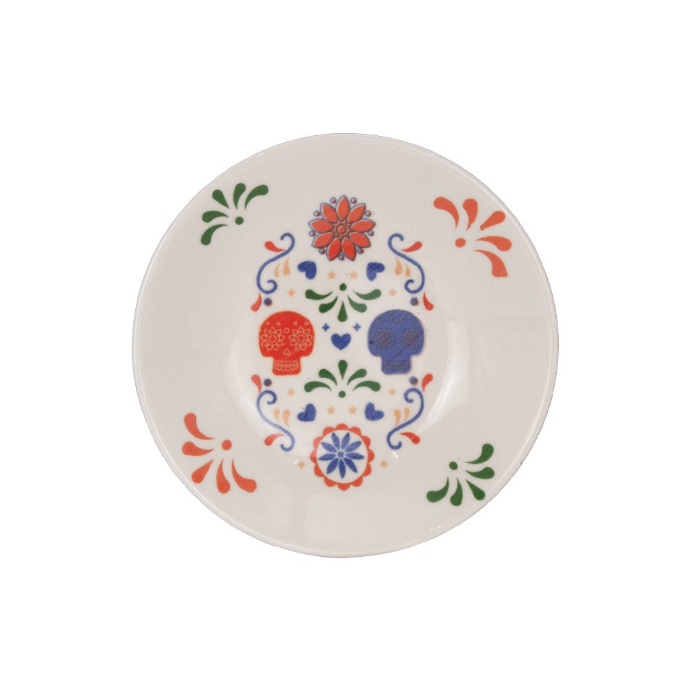 Vajilla de cerámica decorada 9 piezas Calaverita 1VAJ092024323 Ánfora