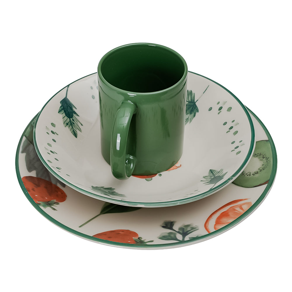 Vajilla de cerámica decorada 9 piezas Fruty Pop 1VAJ092024343 Ánfora