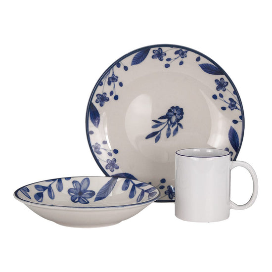 Vajilla cerámica decorada 9 piezas Blue Summer 1VAJ0920PBSU3 Ánfora