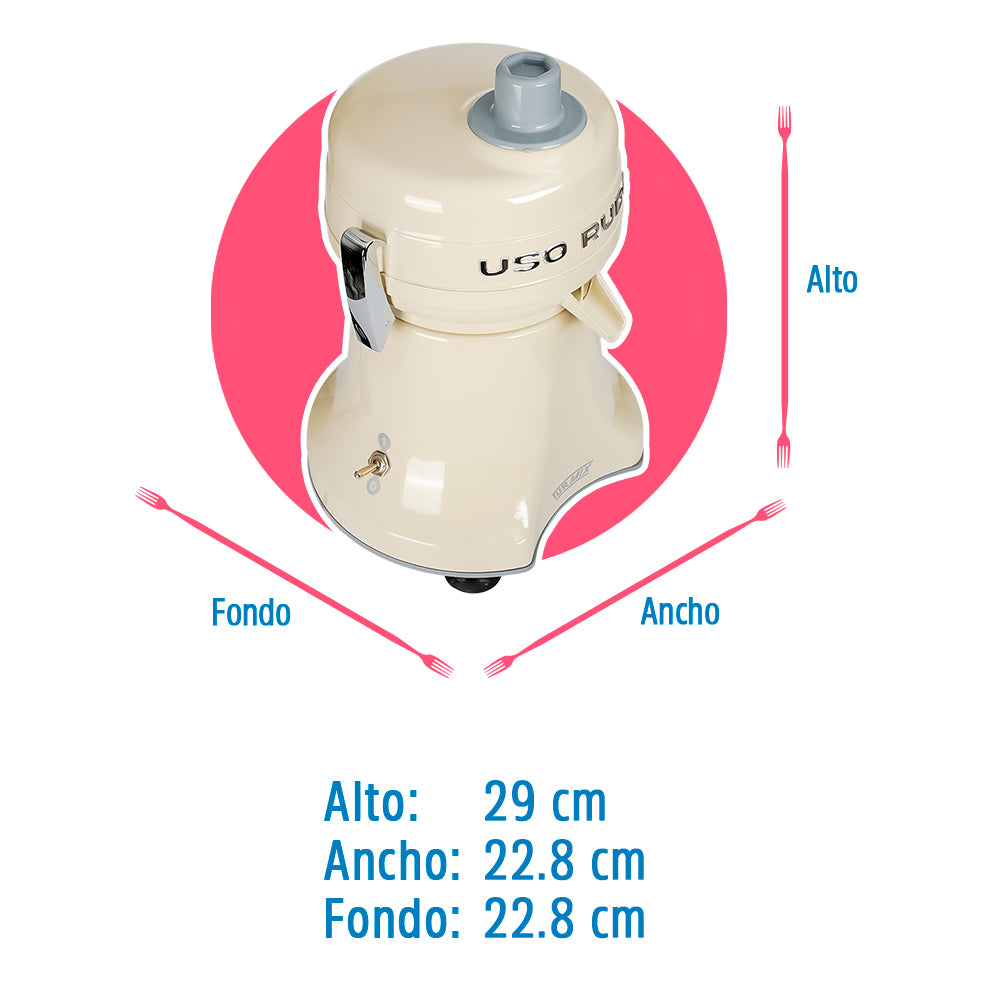 Extractor de jugos de acero beige Uso rudo 179-1043 Turmix