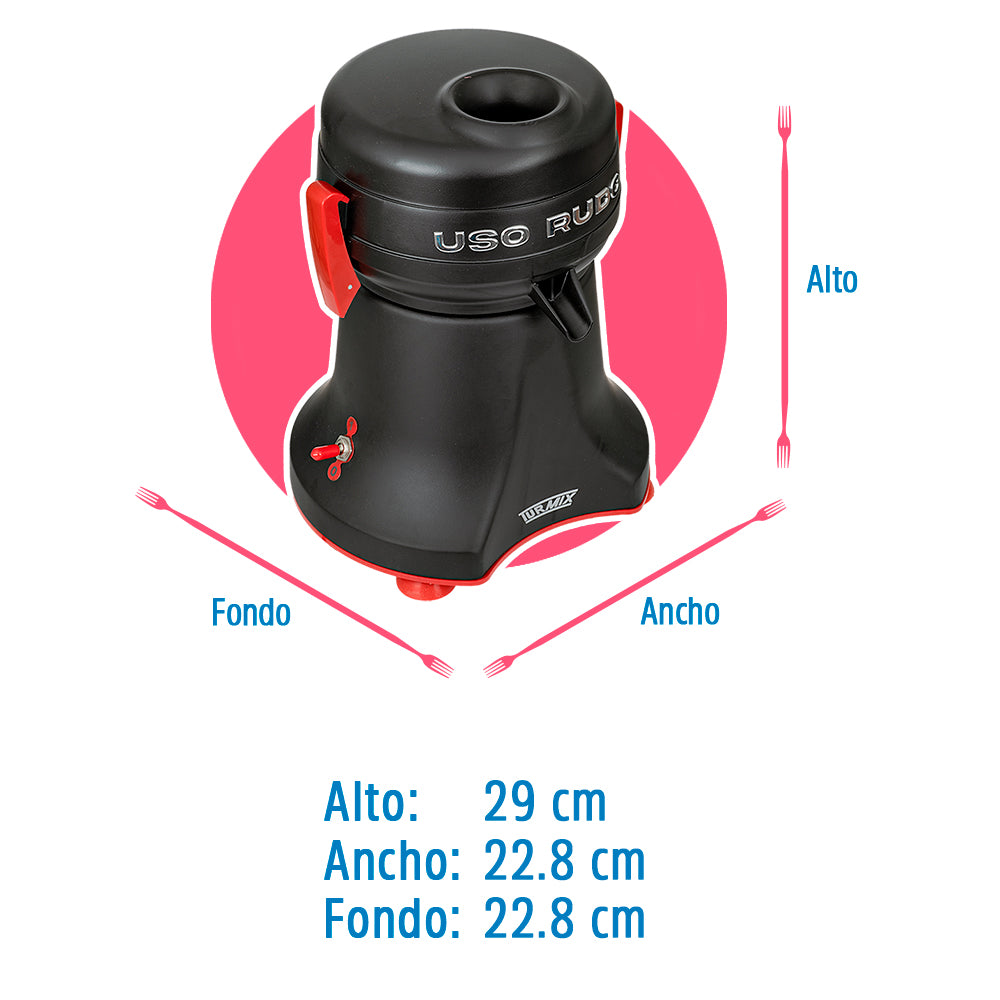 Extractor de jugos de acero negro mate Uso rudo 2.0 179-1042 Turmix