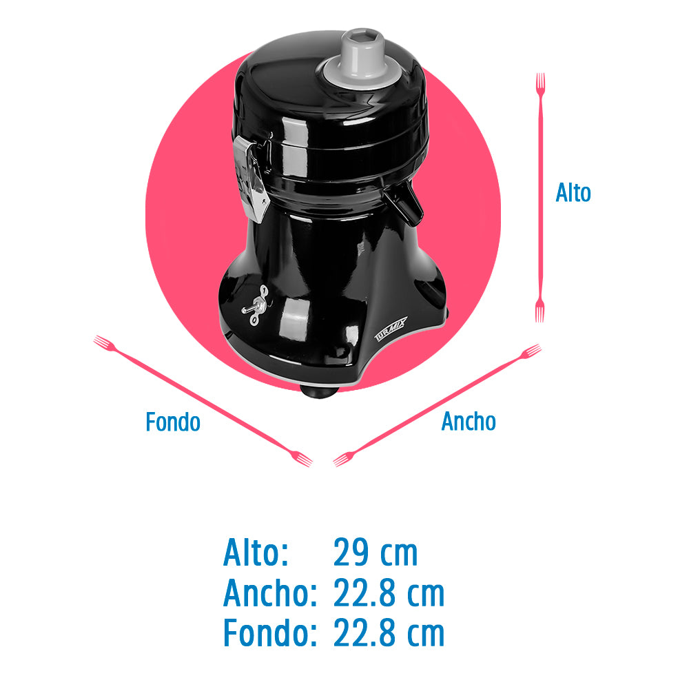 Extractor de jugos de acero negro Rocket 179-1050 Turmix