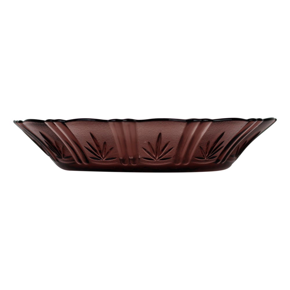 Plato hondo de vidrio Magueyes 19.7 cm uva 811 Crisa