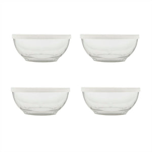 Juego 4 tazones con tapa 300 ml
