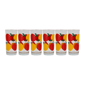 Juego de 6 vasos Manzanas 1 Crisa