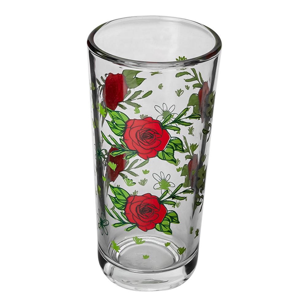 Juego de agua de vidrio 5 piezas rosas rojas 8639 Libbey
