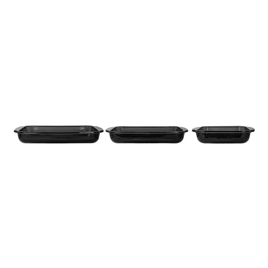 Juego de 3 bandejas de vidrio humo C240 Pyr-O-Rey