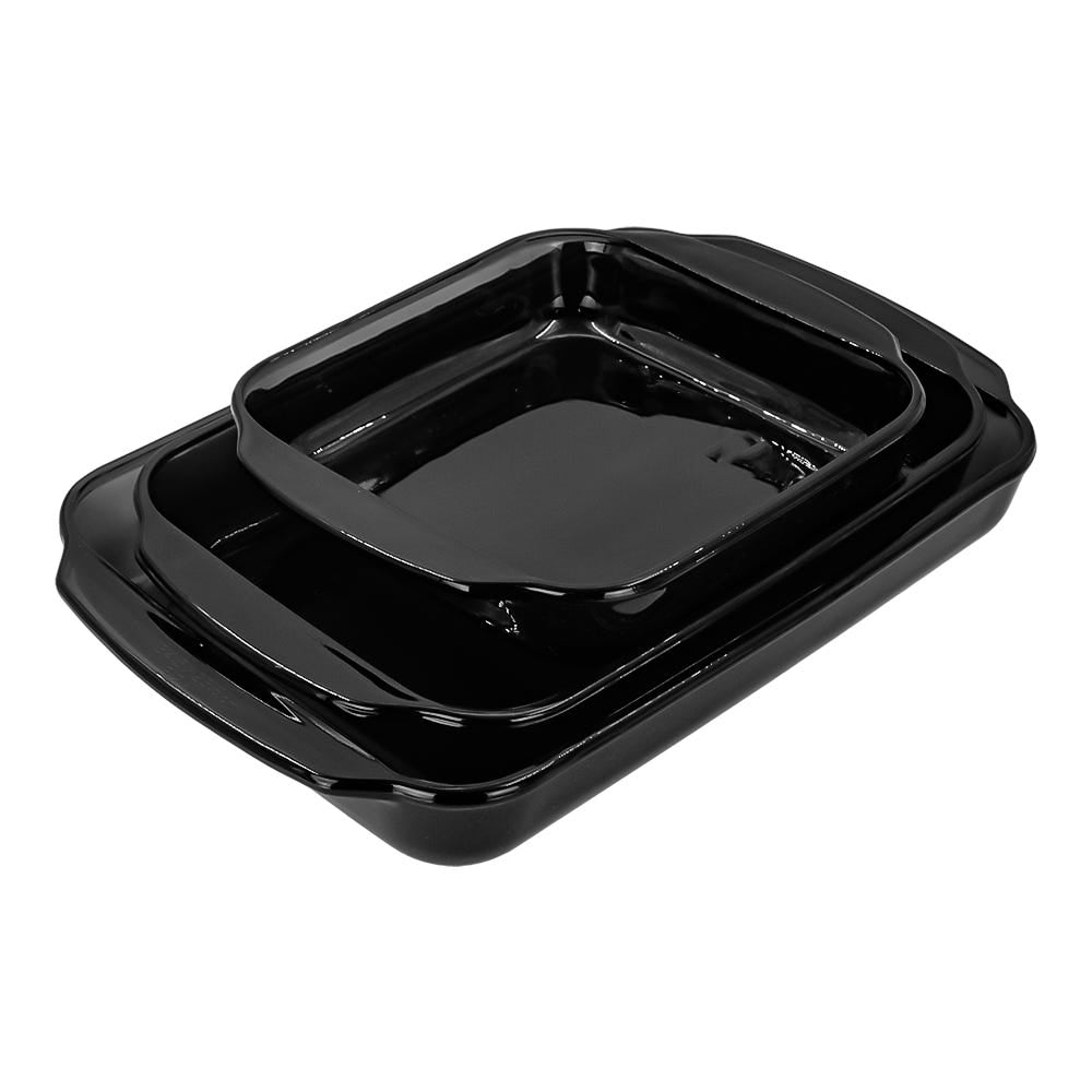 Juego de 3 bandejas de vidrio humo C240 Pyr-O-Rey