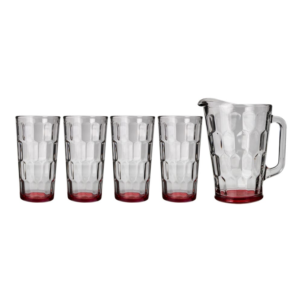 Juego de agua de vidrio 5 piezas Iglú atom 8679 Crisa