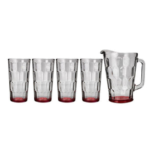 Juego de agua de vidrio 5 piezas Iglú atom 8679 Crisa