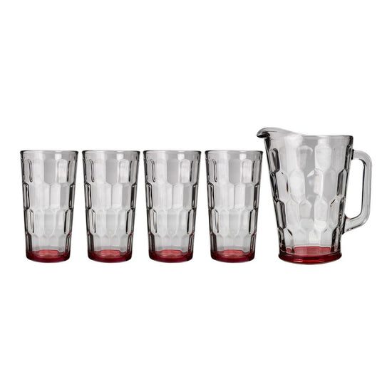 Juego de agua de vidrio 5 piezas Iglú atom 8679 Crisa