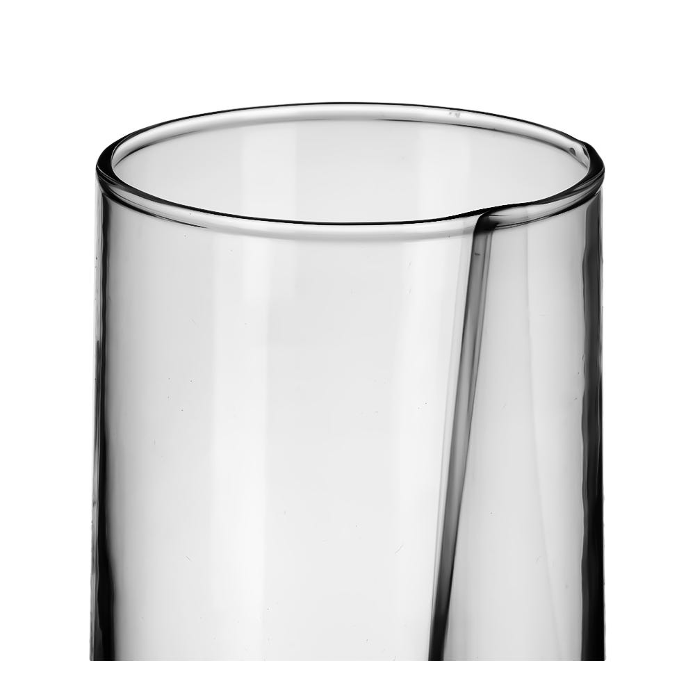 Juego de 8 vasos de vidrio listón negro A382CR Crisa