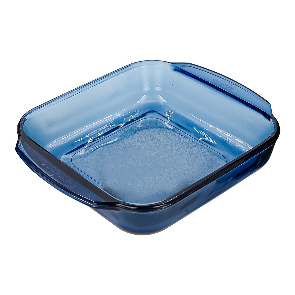 Bandeja rectangular de vidrio 1.5 litros Azul denim T002 Libbey