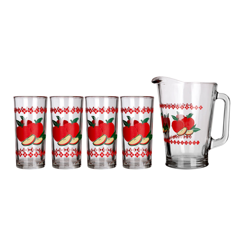 Juego de agua de vidrio 5 piezas Manzanas 2 8639 Crisa