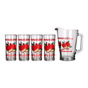 Juego de agua de vidrio 5 piezas Manzanas 2 8639 Crisa