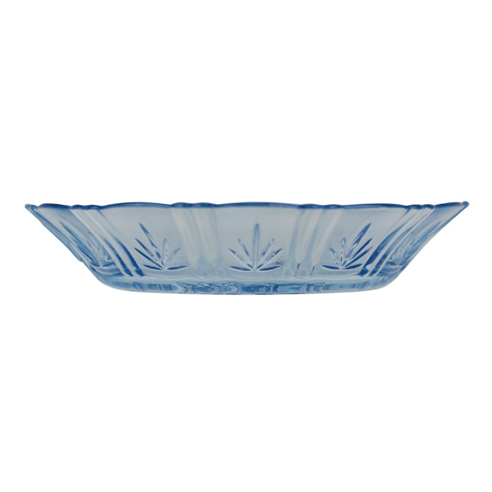 Plato hondo de vidrio Magueyes 19.7 cm misty blue 811 Crisa
