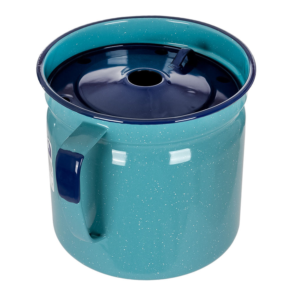 Hervidor de peltre 18.6 cm con tapa azul turquesa 32627 Cinsa – vista 2