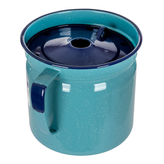 Hervidor de peltre 18.6 cm con tapa azul turquesa 32627 Cinsa – vista 2