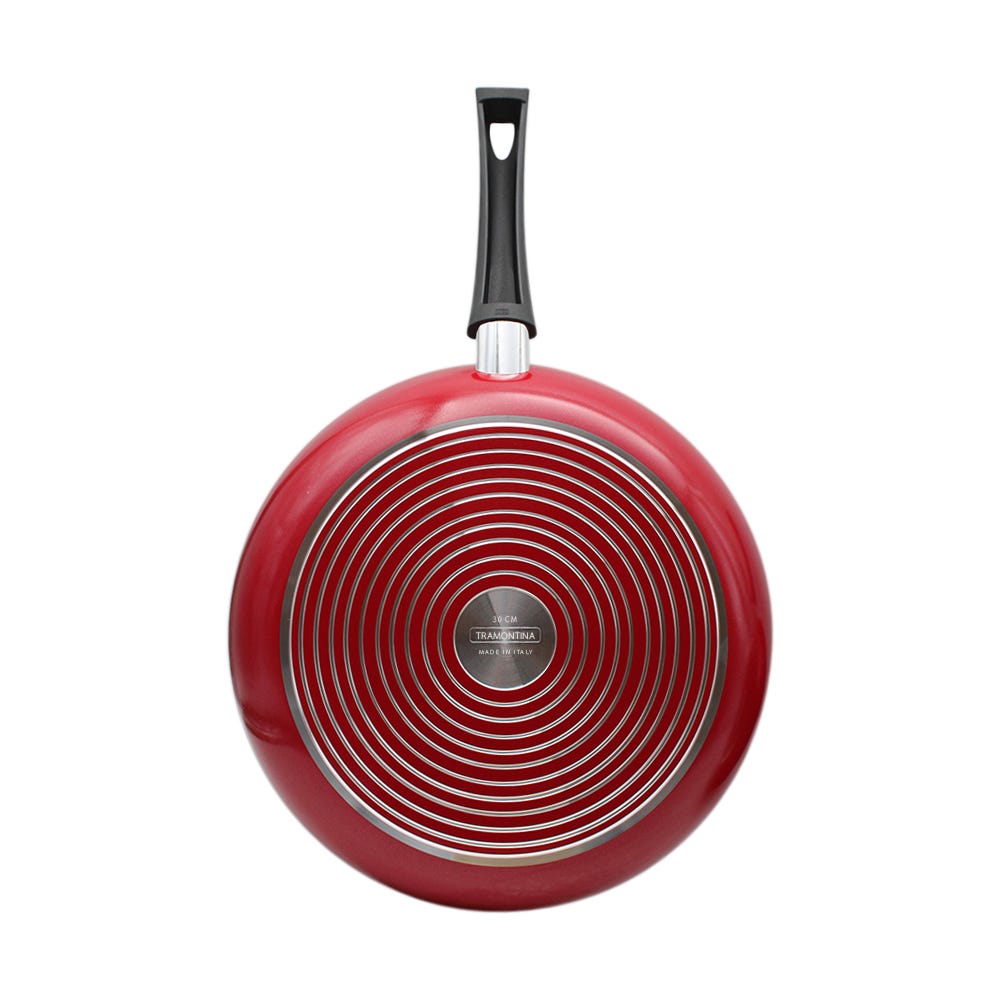 Sartén 30 cm aluminio con antiadherente Lazio rojo